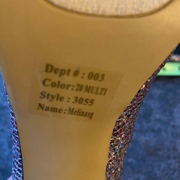 Women BAKERS GLITTER MELINANG Pumps Sexy Shoe Pageant HEELS 6.5 M - Picture 8 of 9